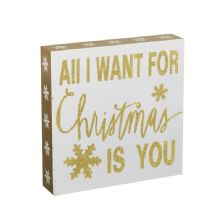 WOODEN ALL I WANT FOR CHRISTMAS SIGN